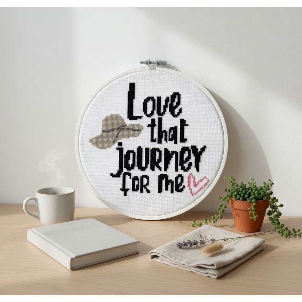 Schitt's Creek - Love that Journey for me Quote - Counted Cross Stitch Pattern - Picture 2 of 5